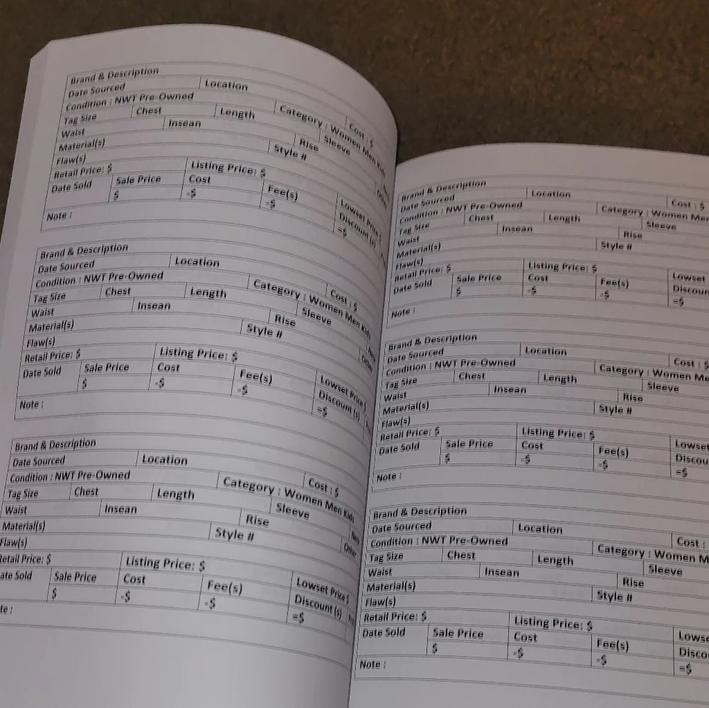 Colorful Clothing Reseller Inventory Log